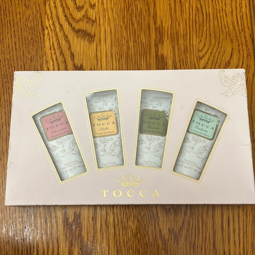 Tocca Quartetto Crema 4 Piece Hand Cream Set Cleopatra Stella Florence Giulietta